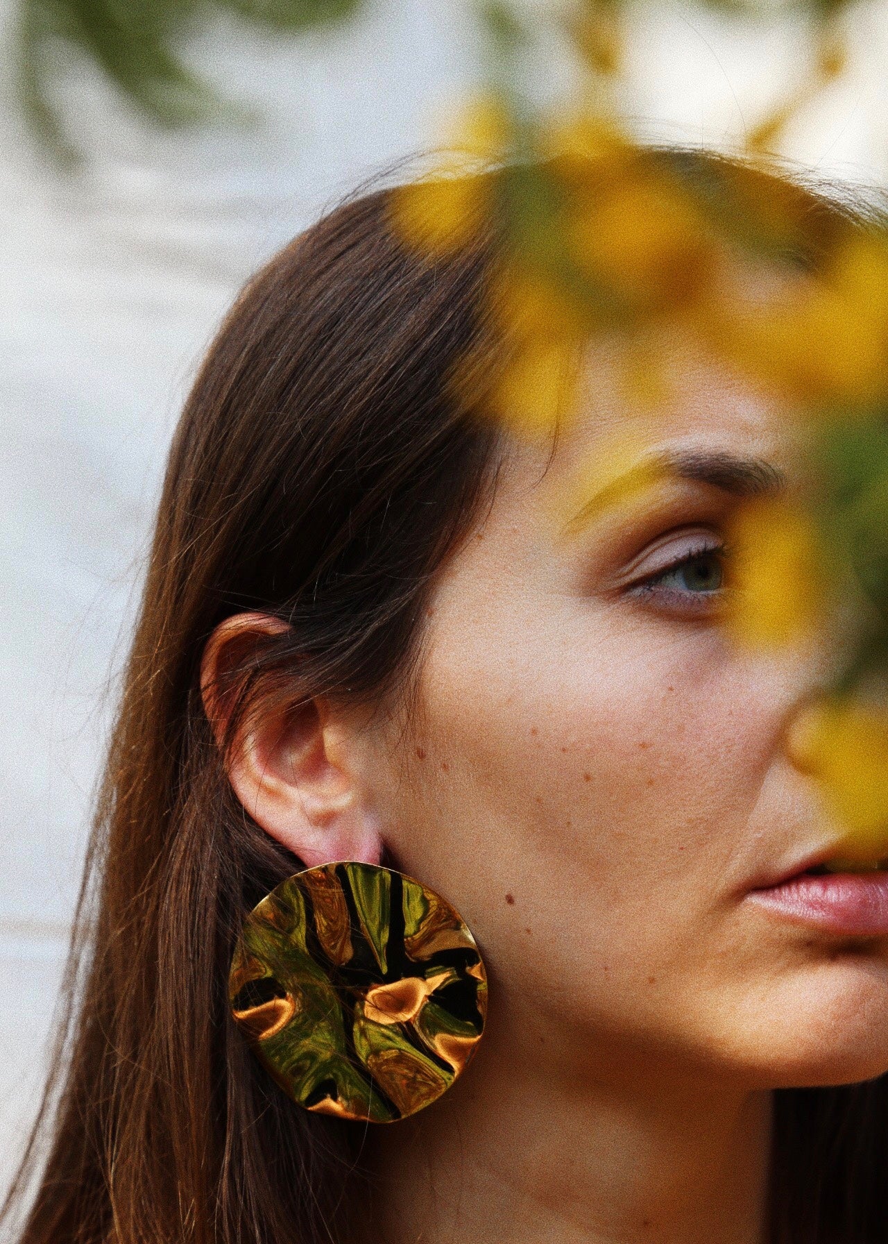 Wabi Sabi Huge Disc Earrings