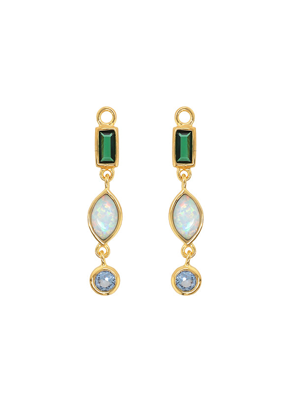 Opal/Tourmaline Drop Charm