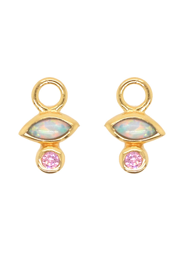 Opal Rose Earring Charm