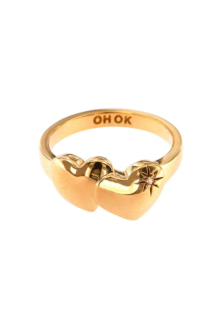 Double Hearts Charity Ring