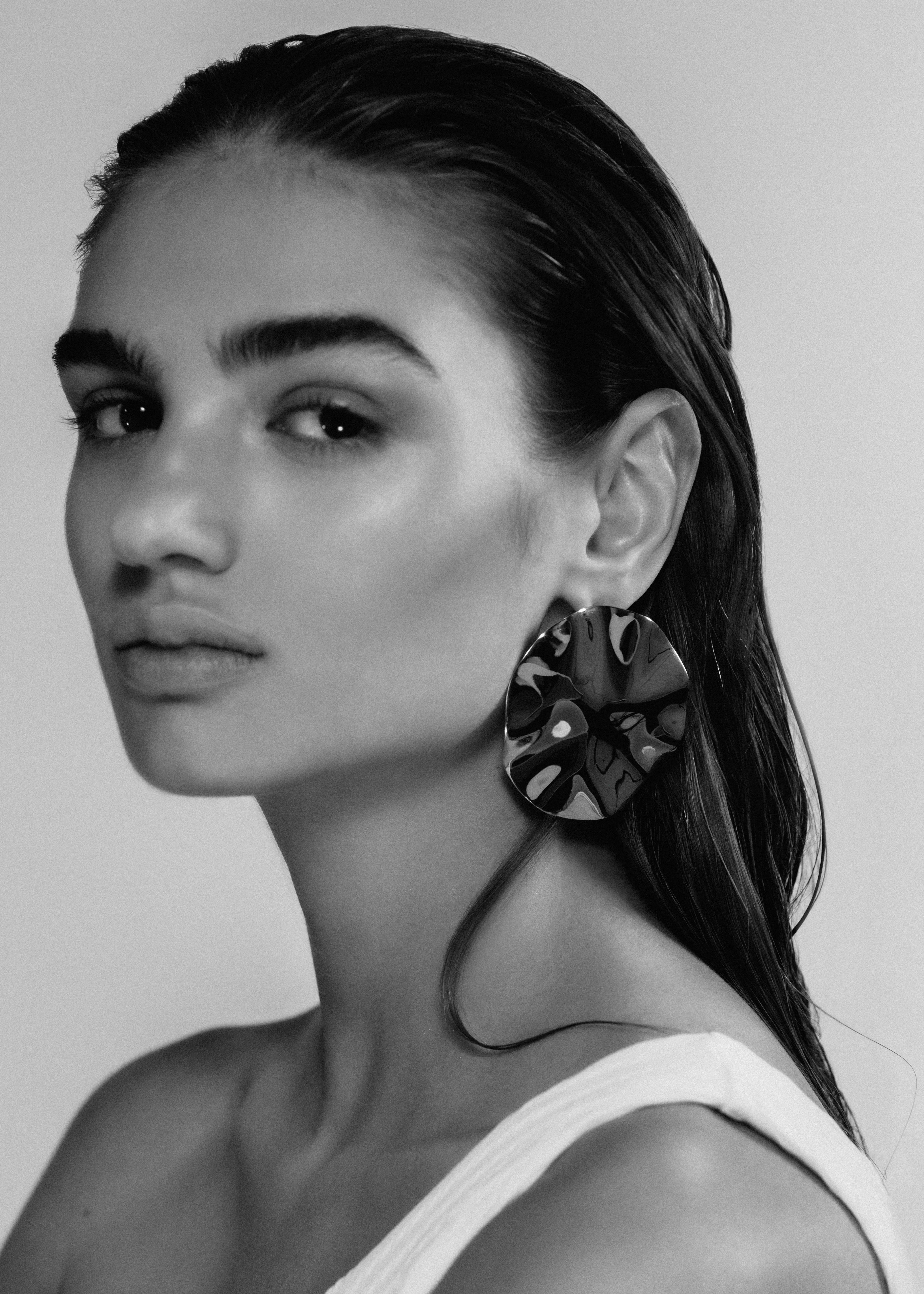 Wabi Sabi Huge Disc Earrings