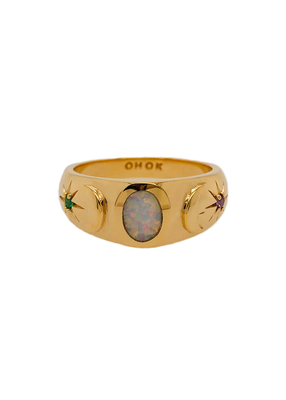 Moon & Stars Band Ring