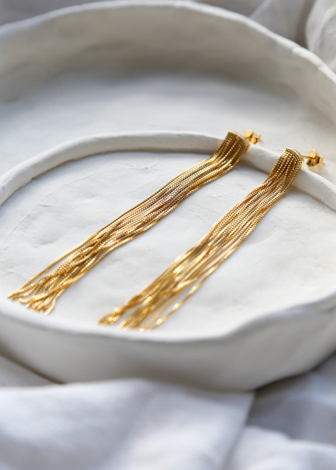 Gold Lametta Earrings