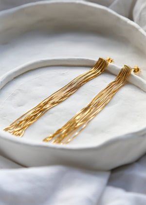 Gold Lametta Earrings
