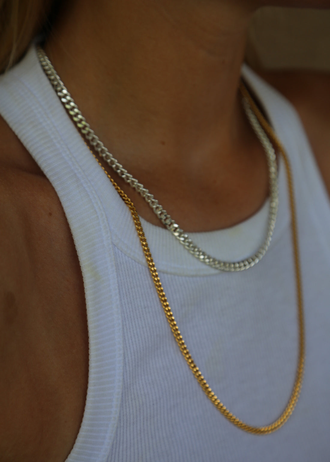 Flat Curb Chain MEDIUM Silver