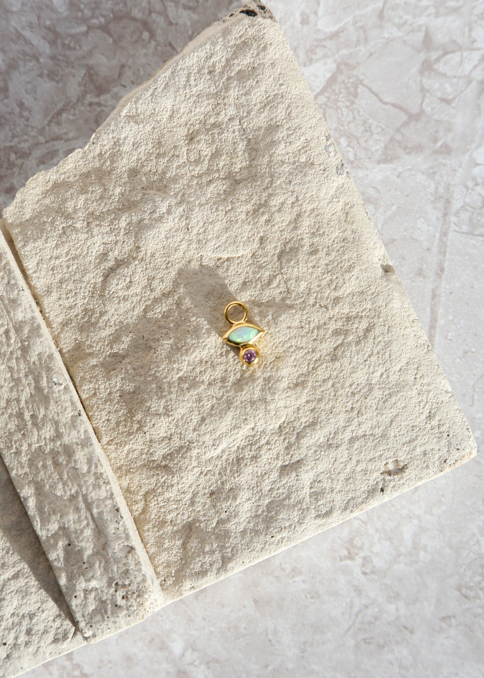Opal Rose Earring Charm