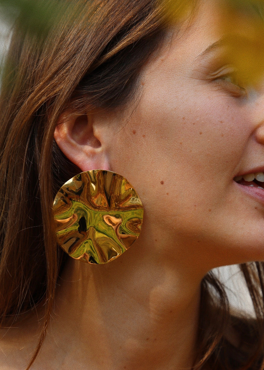 Wabi Sabi Huge Disc Earrings