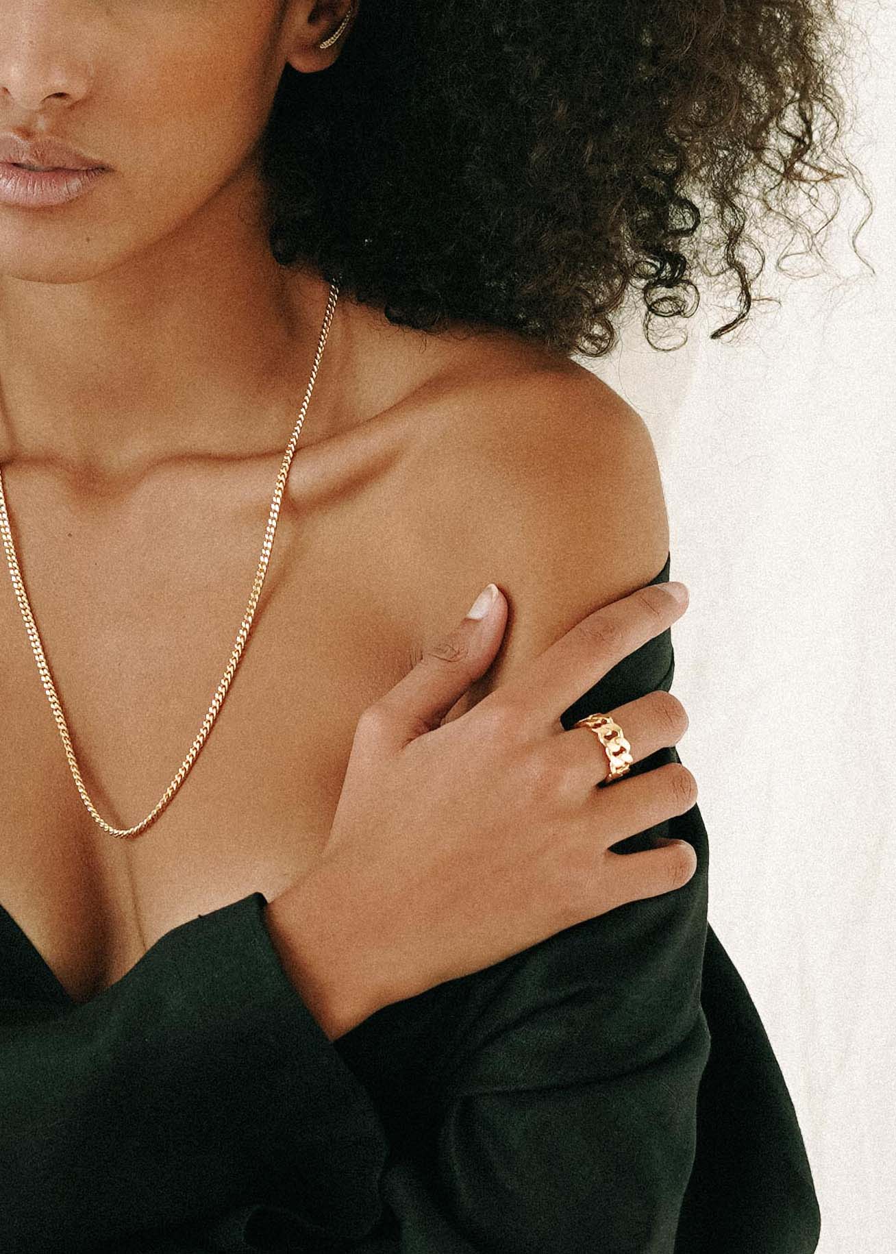 Chunky Chain Ring Gold