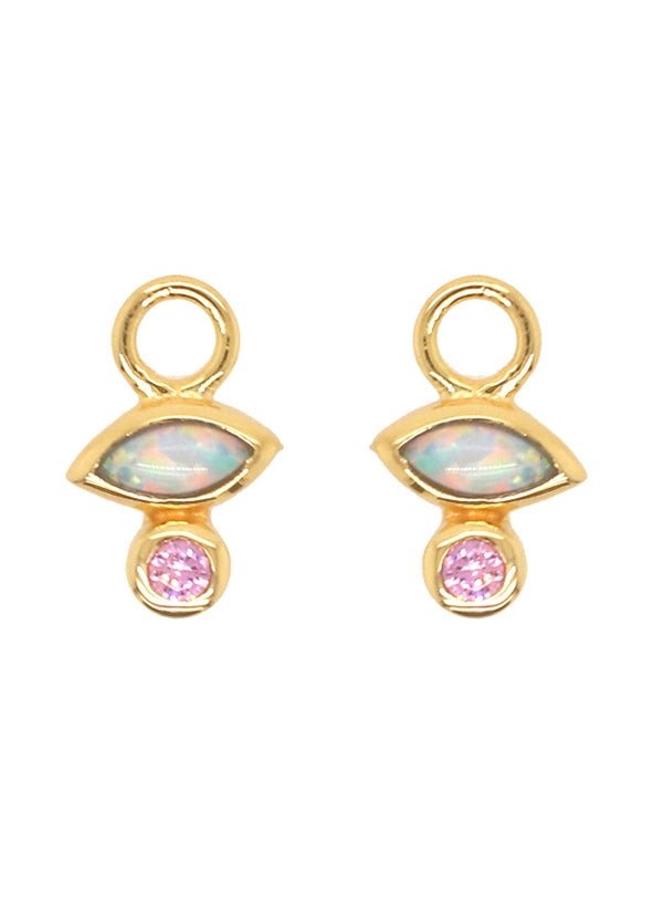 Opal Rose Earring Charm