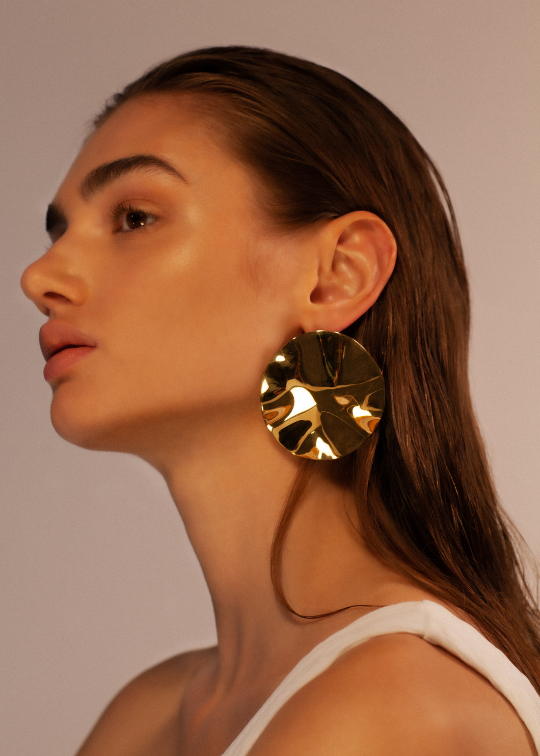 Wabi Sabi Huge Disc Earrings