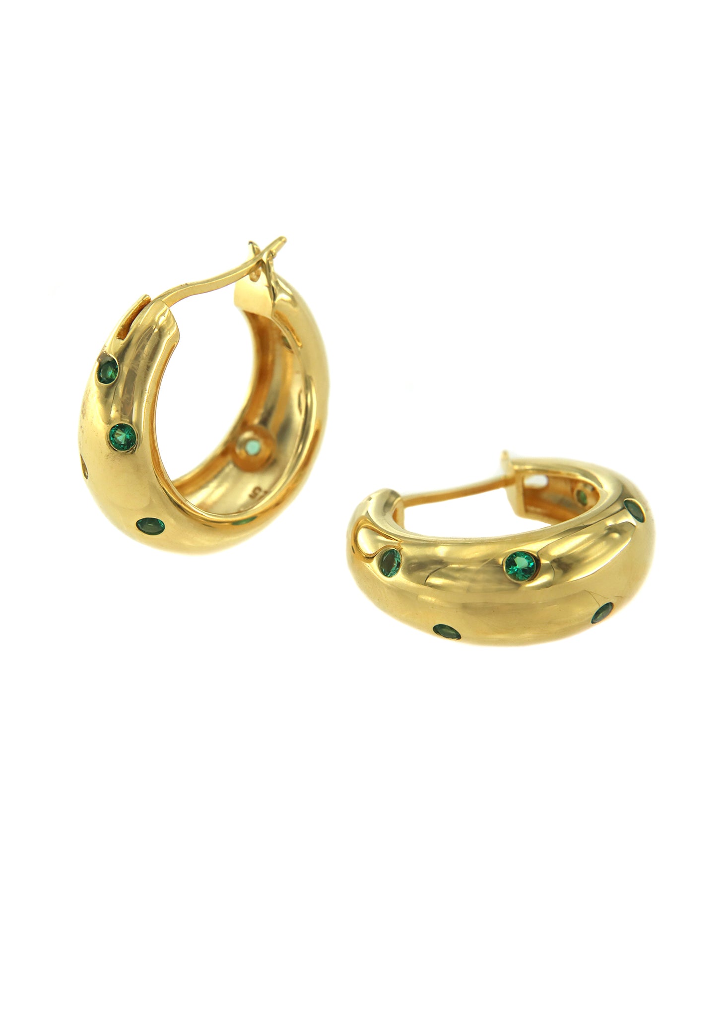 Green Ombre Hoops