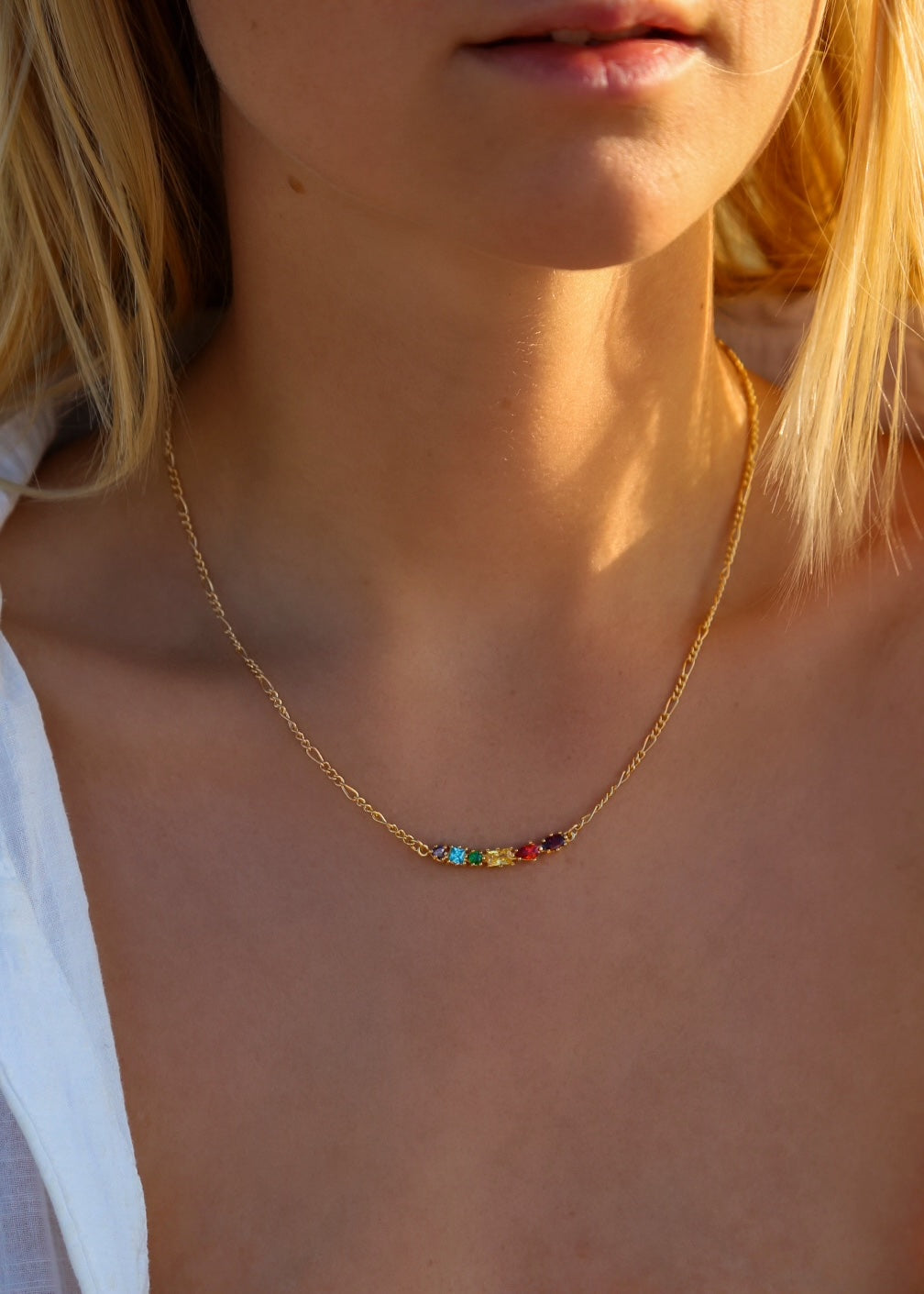 Rainbow Figaro Necklace